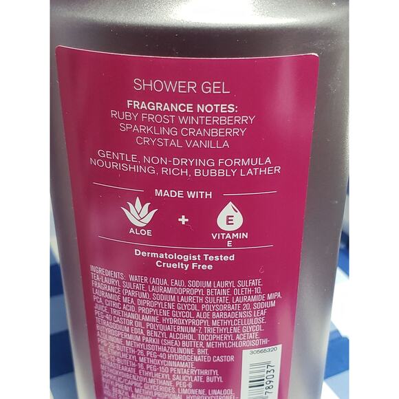 BBW Winterberry Wonder Body Care - Body Wash Shower Gel & Body Cream Set - Picture 3 of 4